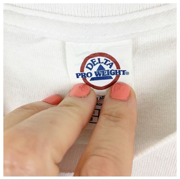 Delta Pro Weight Cotton Patriotic Flag Tee Sz M - Picture 9 of 11